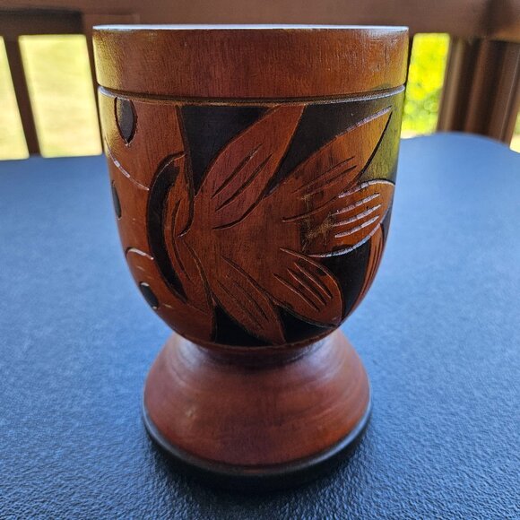 Unbranded Other - Hand Carved Wooden Pineapple Tropical Deco Vase